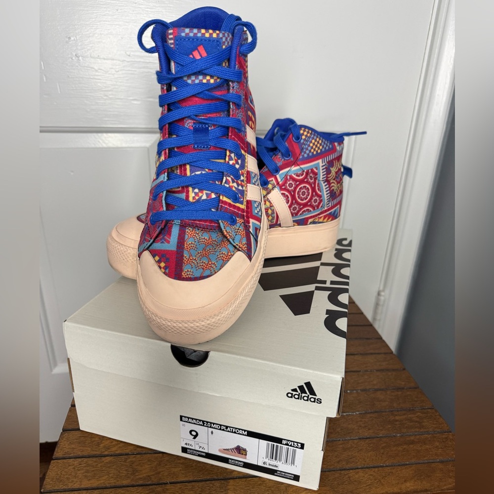 FARM RIO x Adidas Bravada 2.0 Mid Platform Sneakers